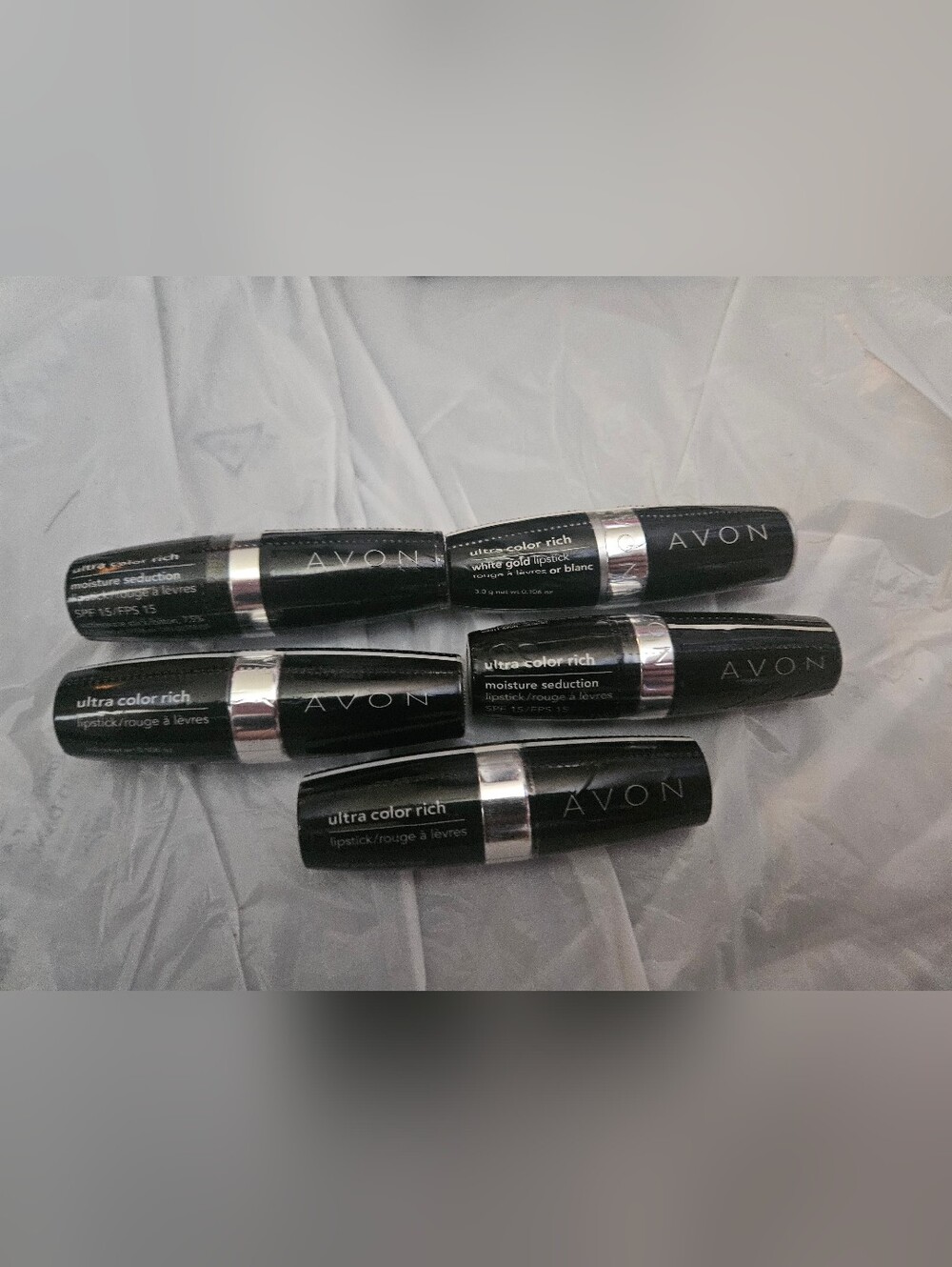 Avon Ultra Rich Color Lipsticks NEW SEALED .106oz Lot Of 5 New Old Stock Avon. 